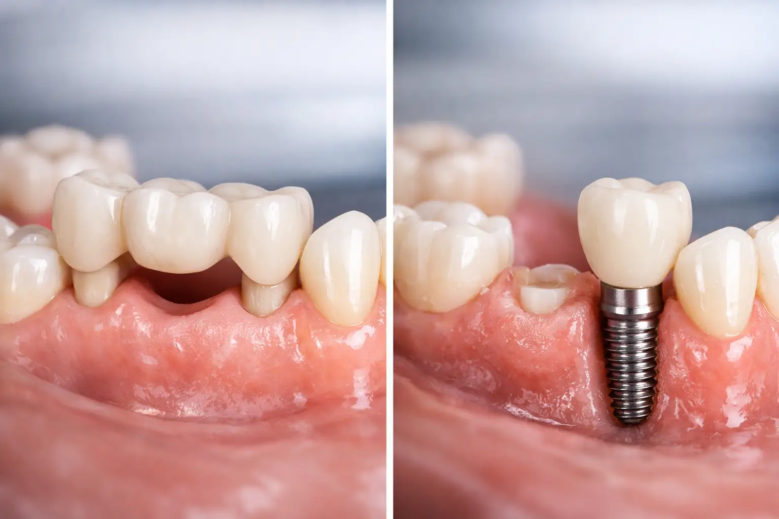 Bridge vs Implant for One Missing Tooth